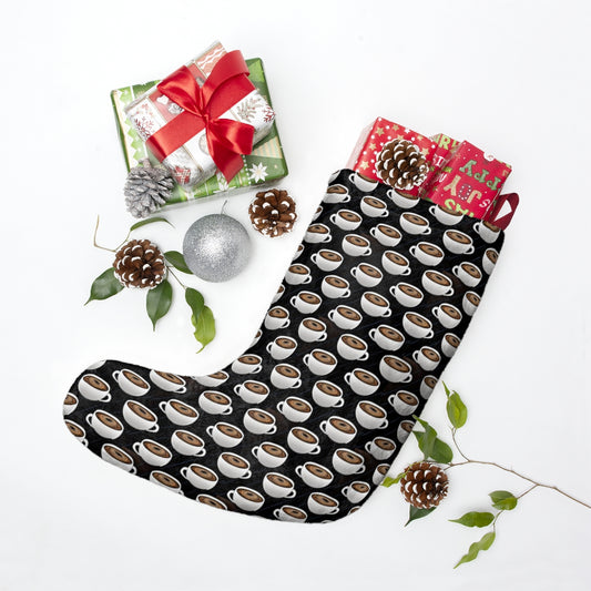 Coffee Pattern Christmas Stockings
