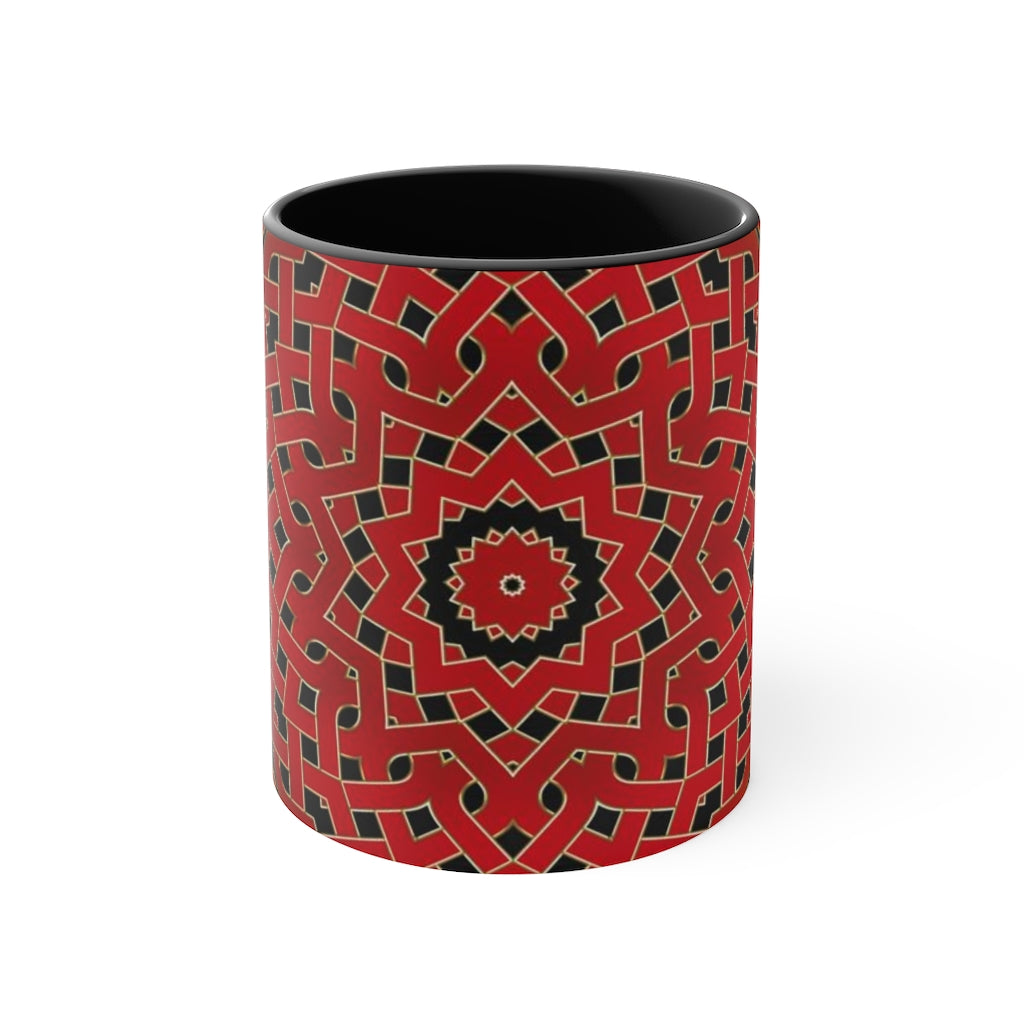 Orange Celtic Spiral Accent Mug