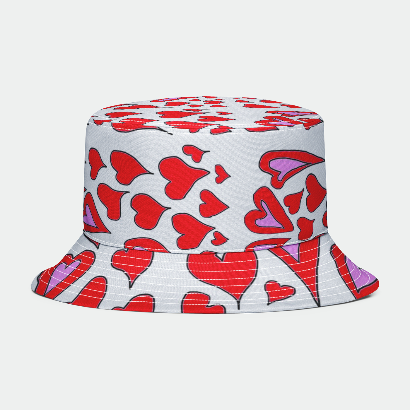 Hearts Drawing Bucket Hat