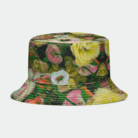 Yellow Flower Kaleidoscope Bucket Hat