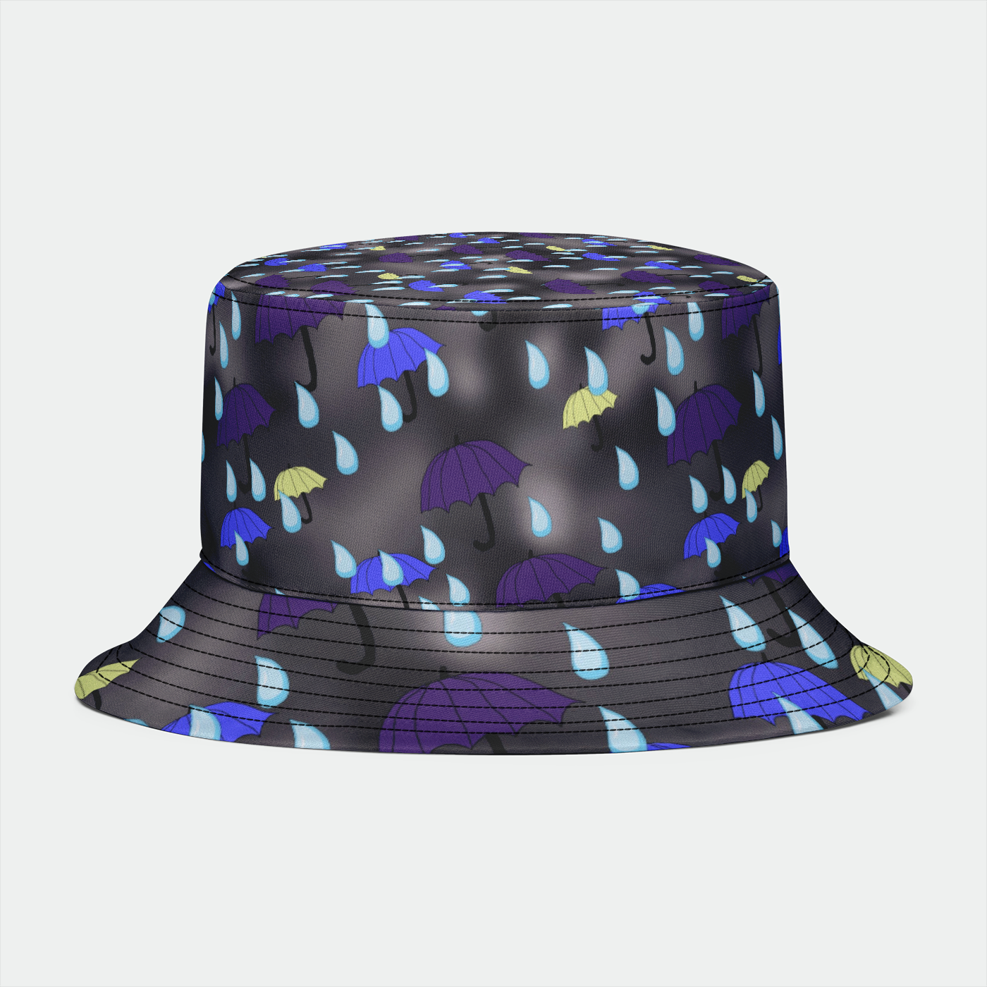 Rain and Umbrellas Bucket Hat