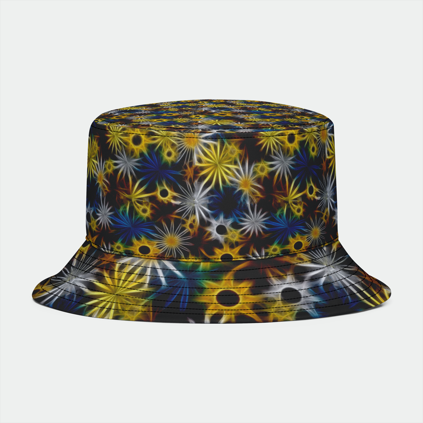 Blue and Yellow Daisies Bucket Hat