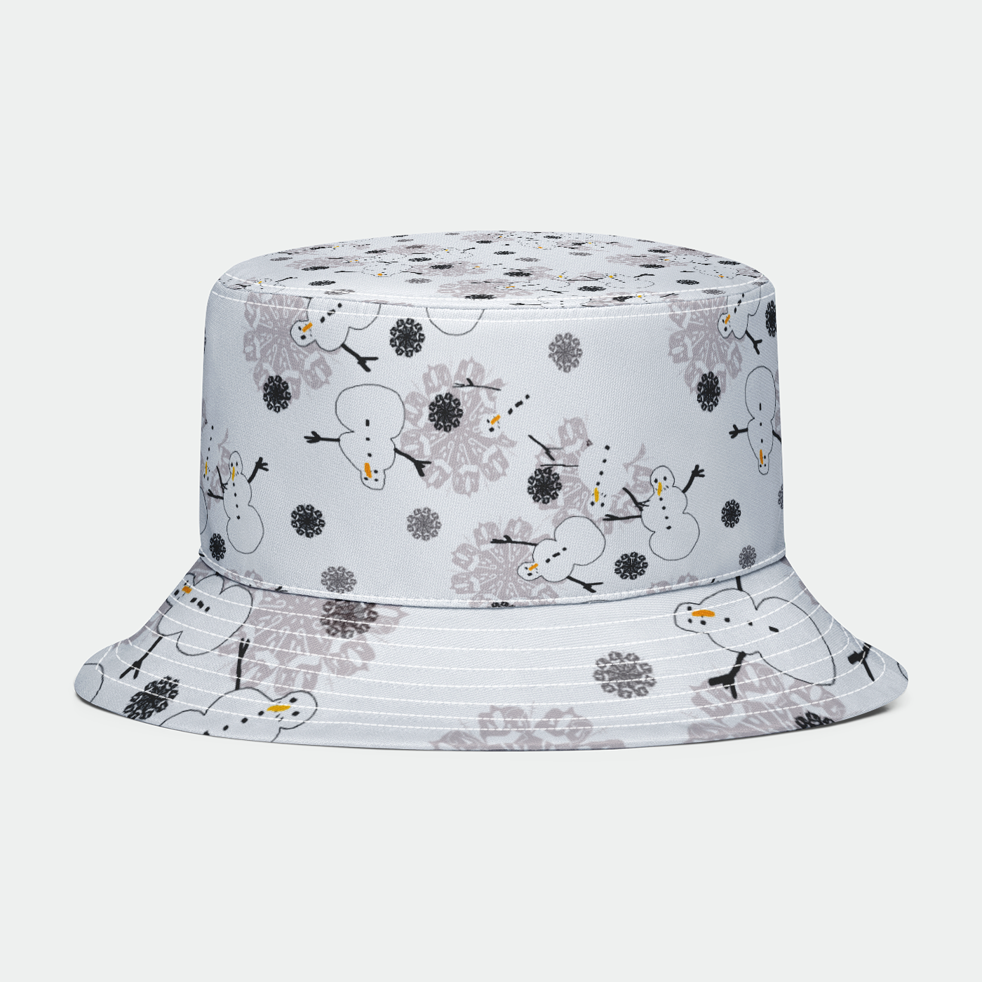 Snowman Pattern  Bucket Hat