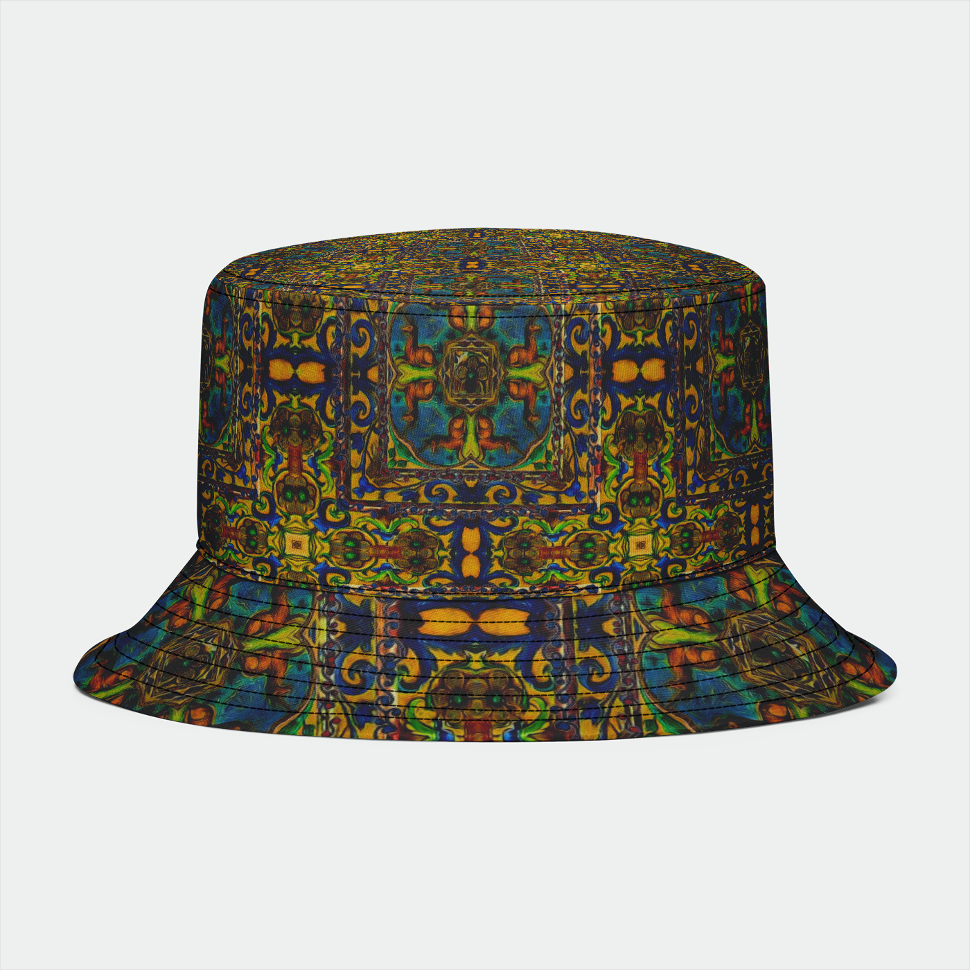 Medieval Unicorn Pattern Bucket Hat