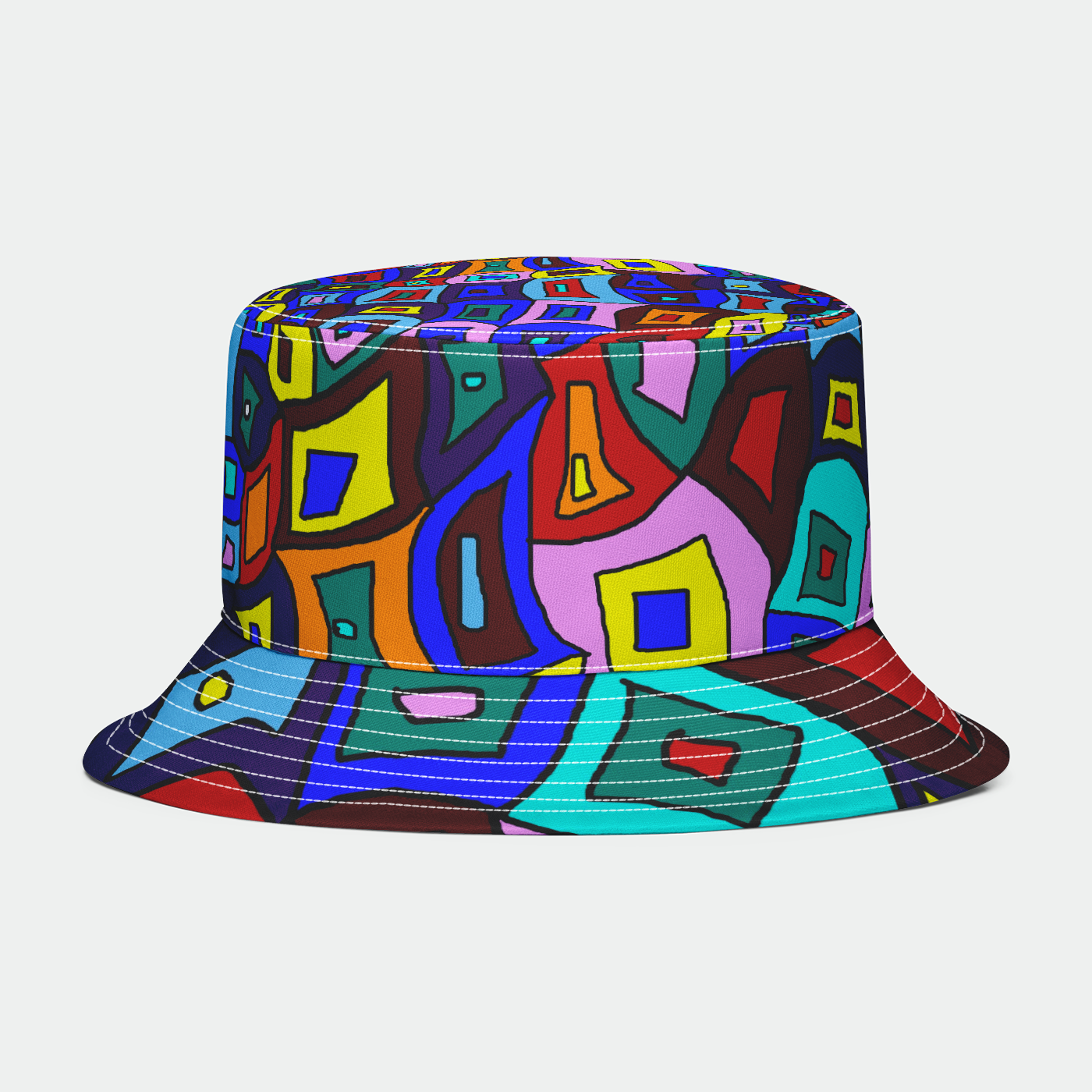 Wavy Square  Bucket Hat