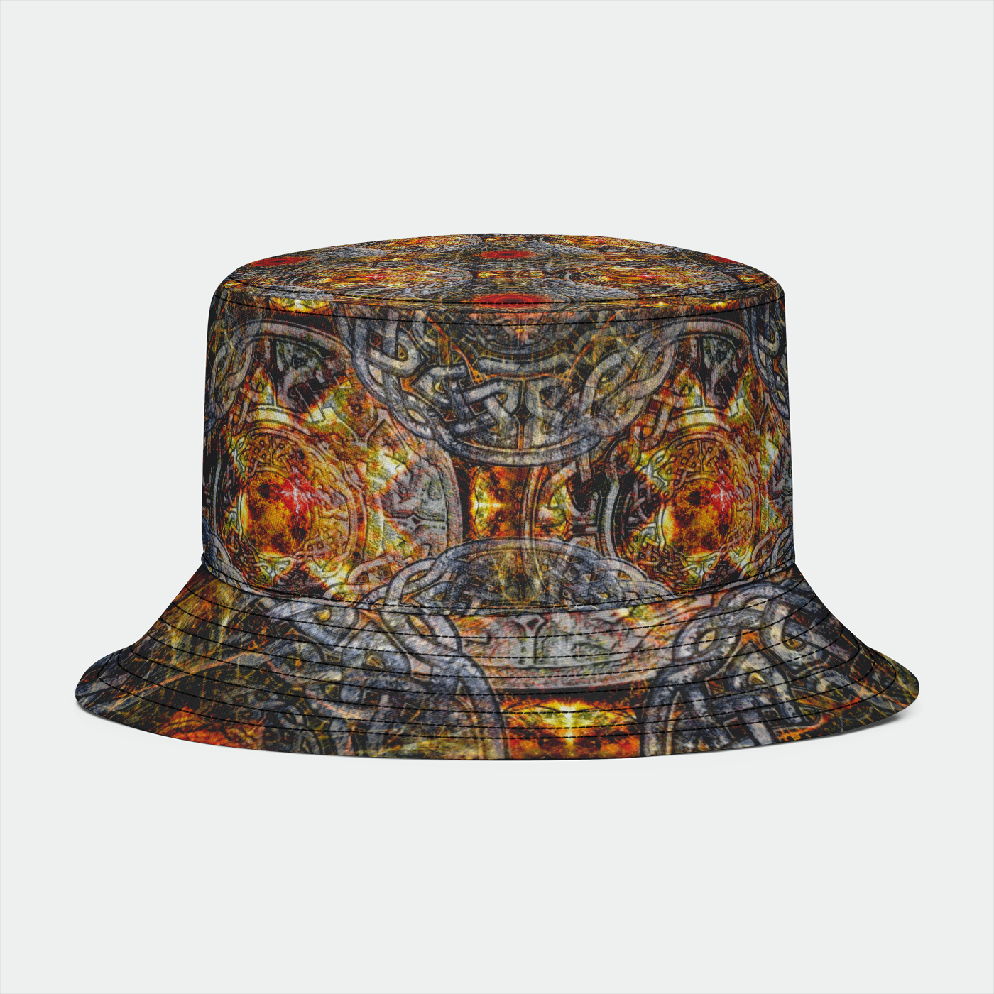 Gold and Silver Celtic Knot Bucket Hat