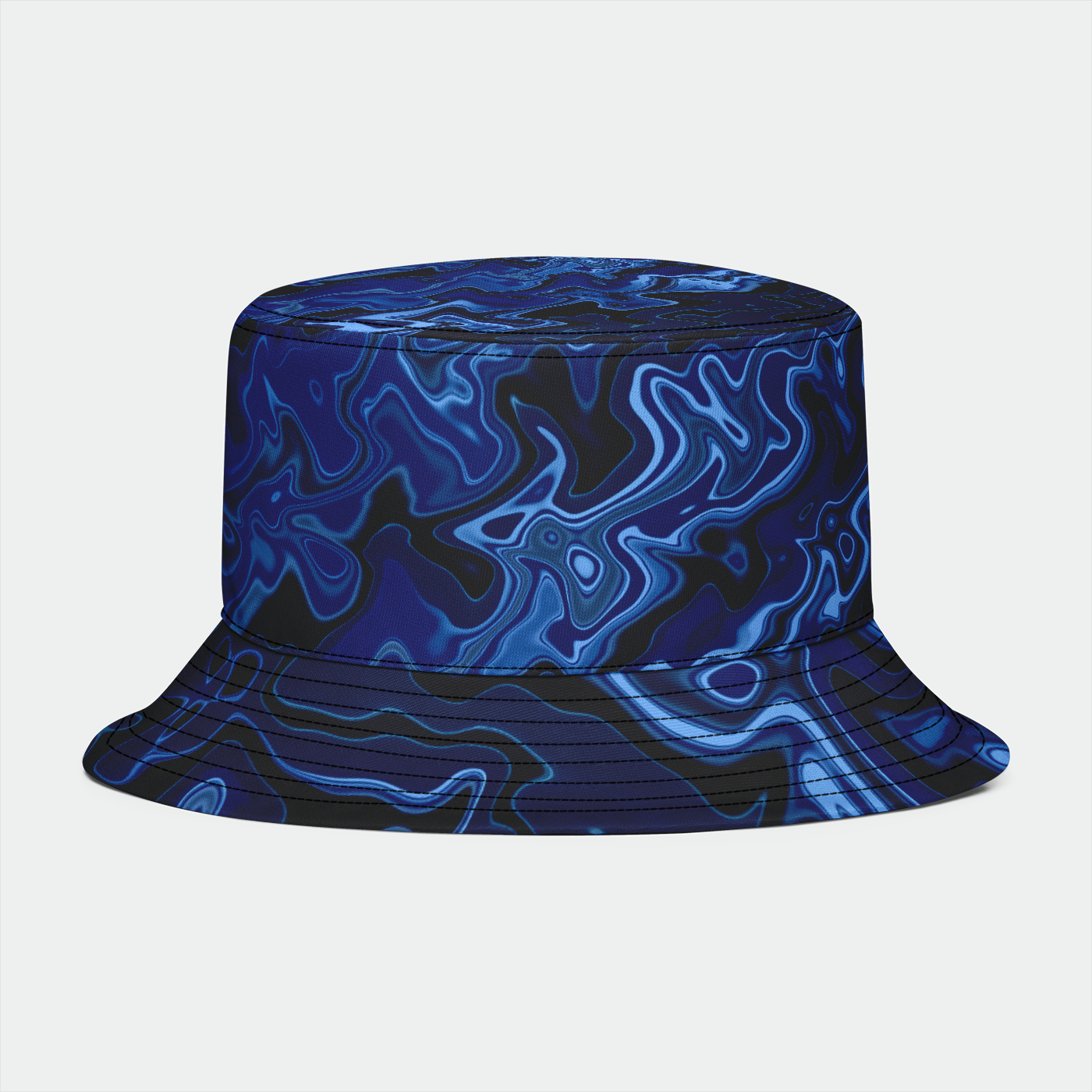 Melted Blue Chrome Bucket Hat