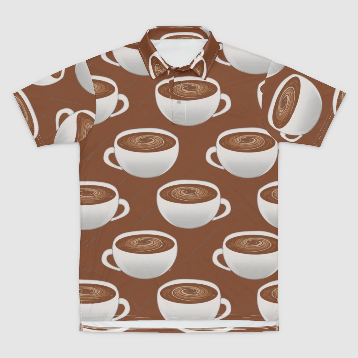 Coffee on Coffee Mens Polo Shirt