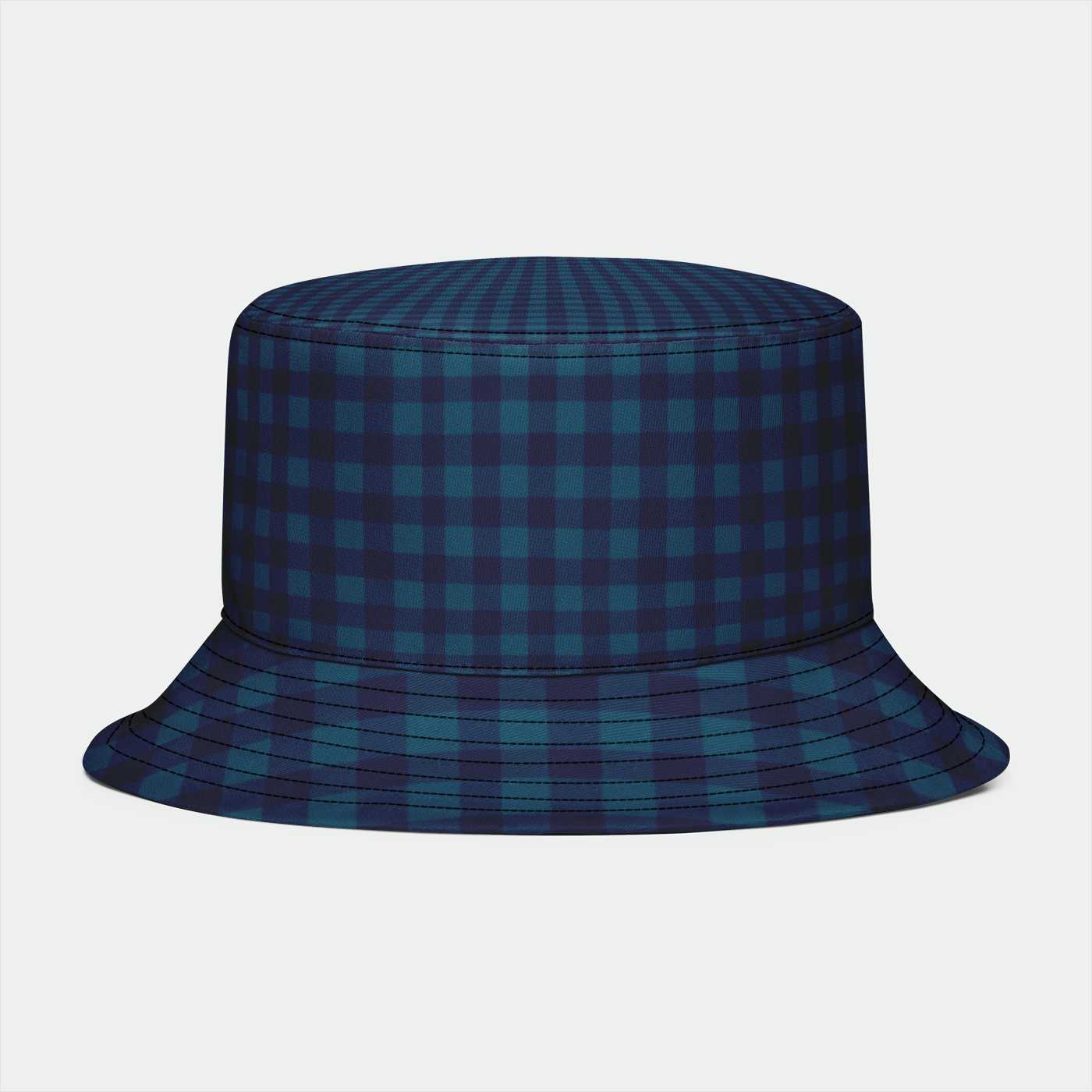 Blue Gingham Bucket Hat