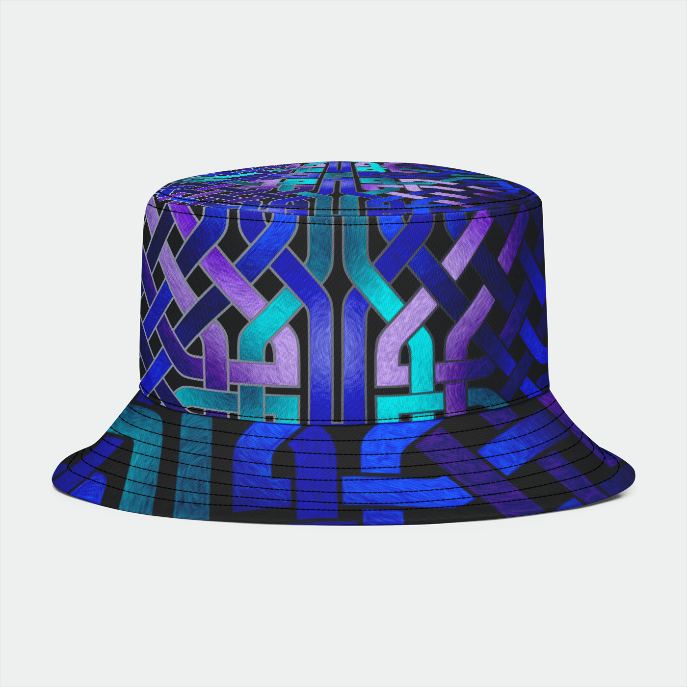 Blue Celtic Knot Square Bucket Hat