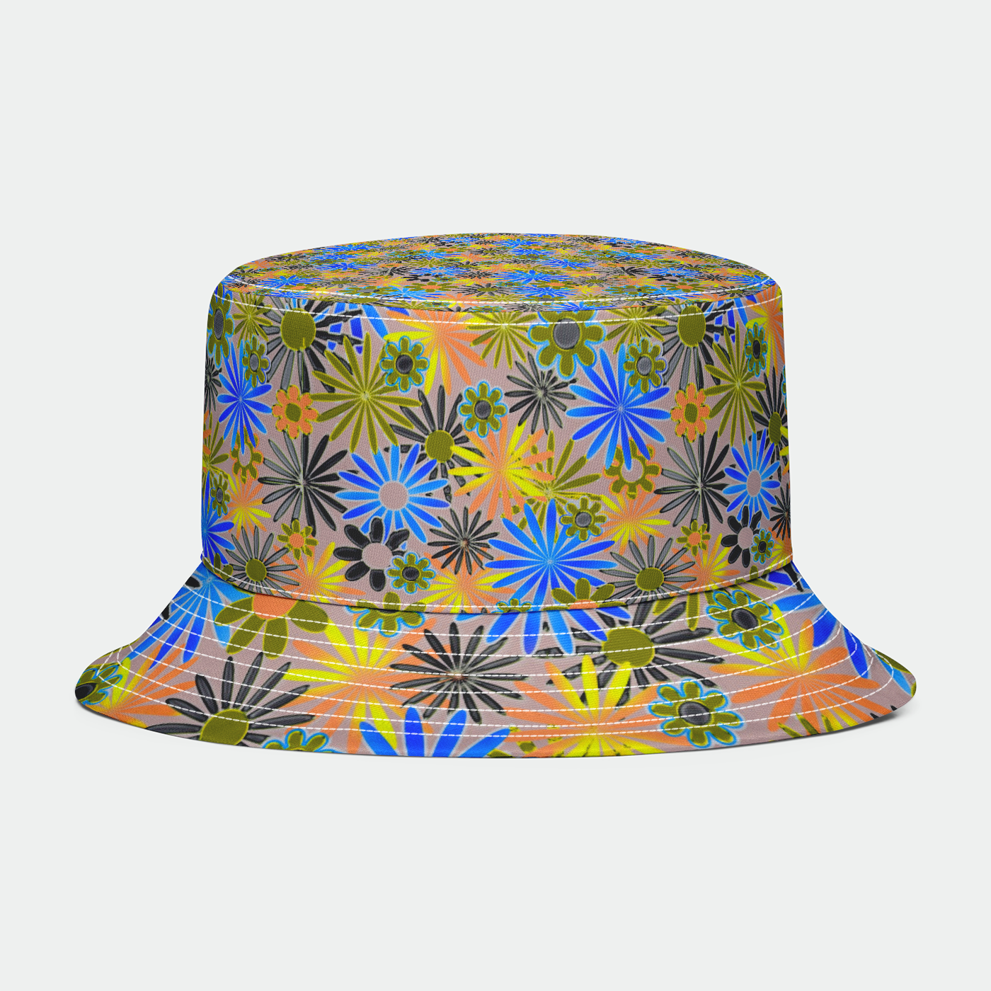 Blue and Gold Daisies  Bucket Hat