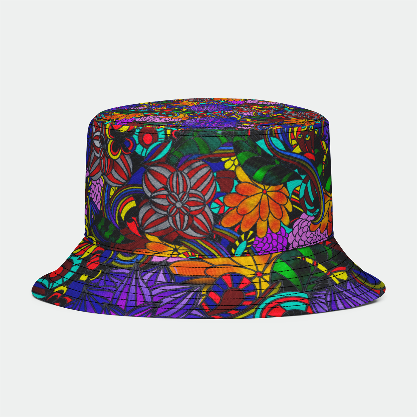 Flowers and Rainbows Bucket Hat