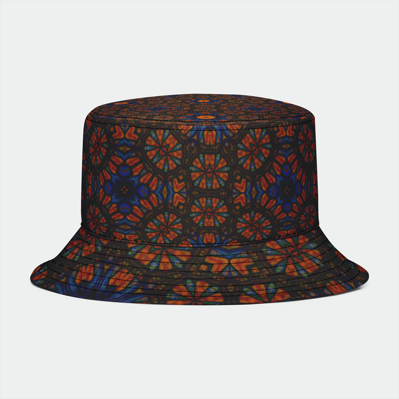 Blue Sketch Kaleidoscope Bucket Hat