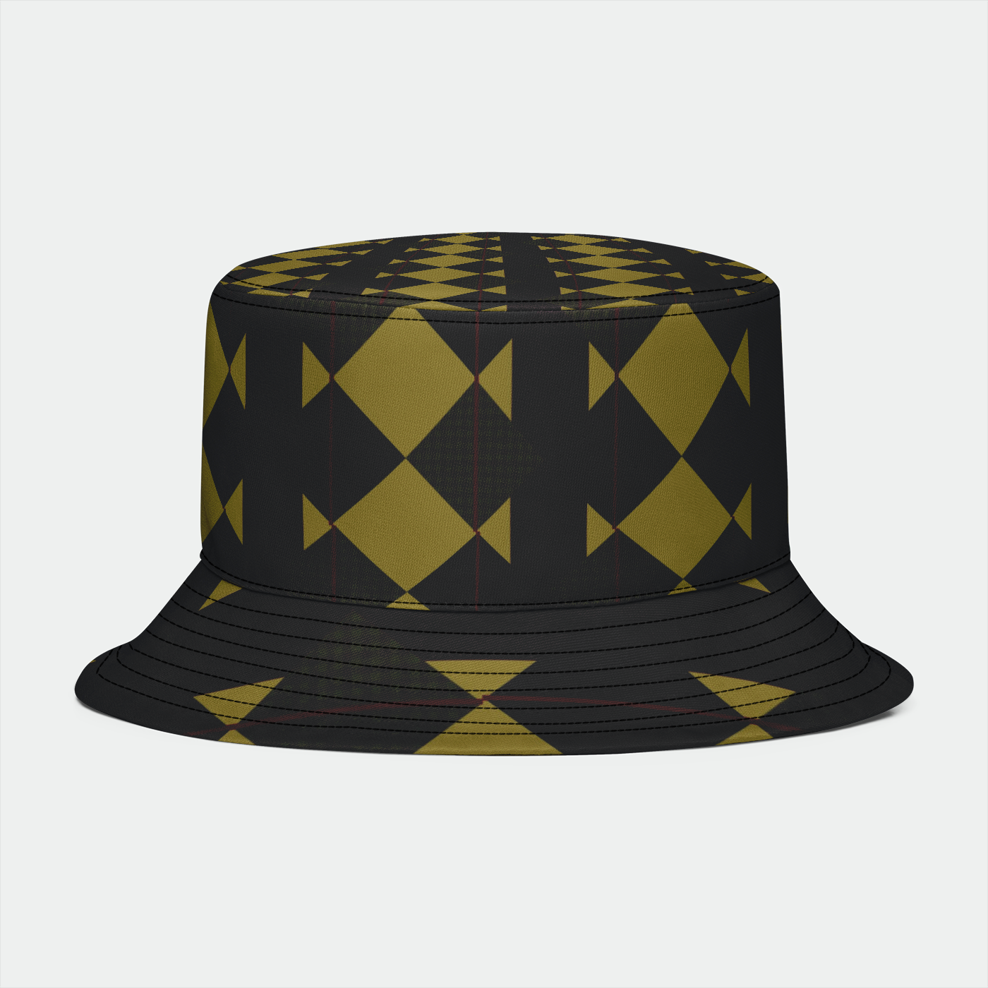 Checkered Brown Plaid Bucket Hat