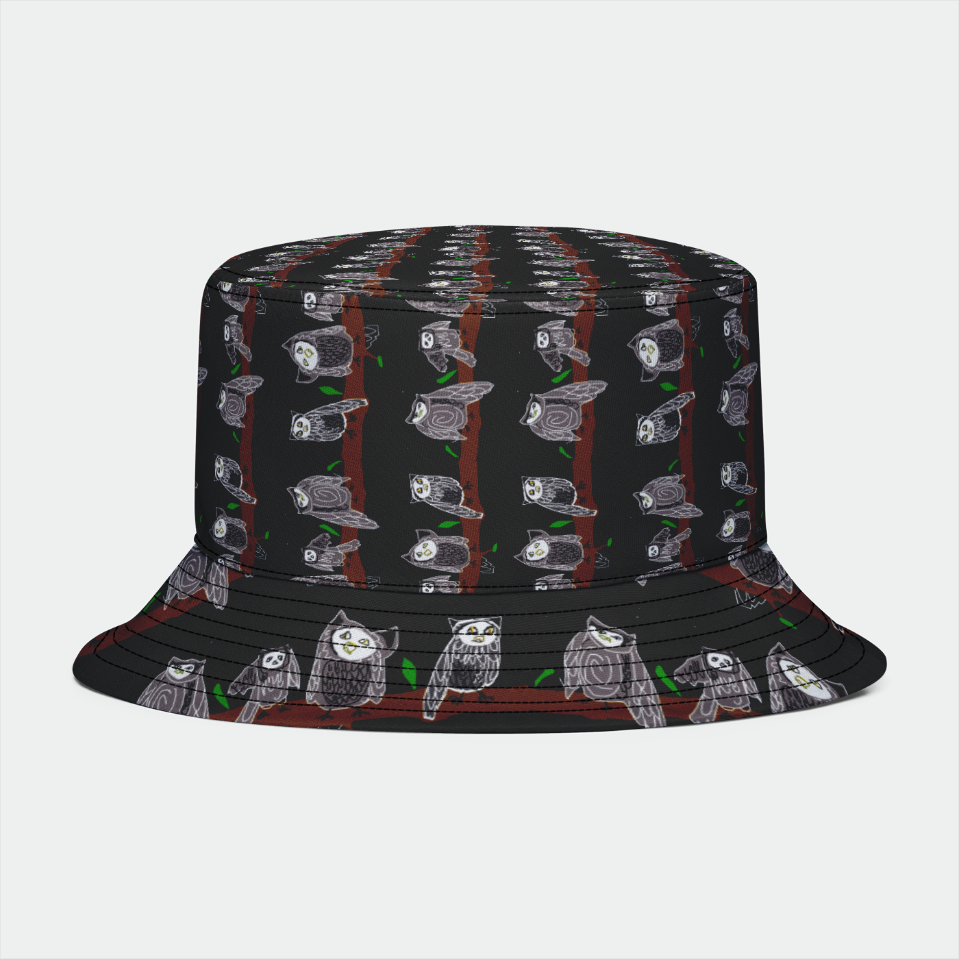 Cute Owl Pattern Bucket Hat