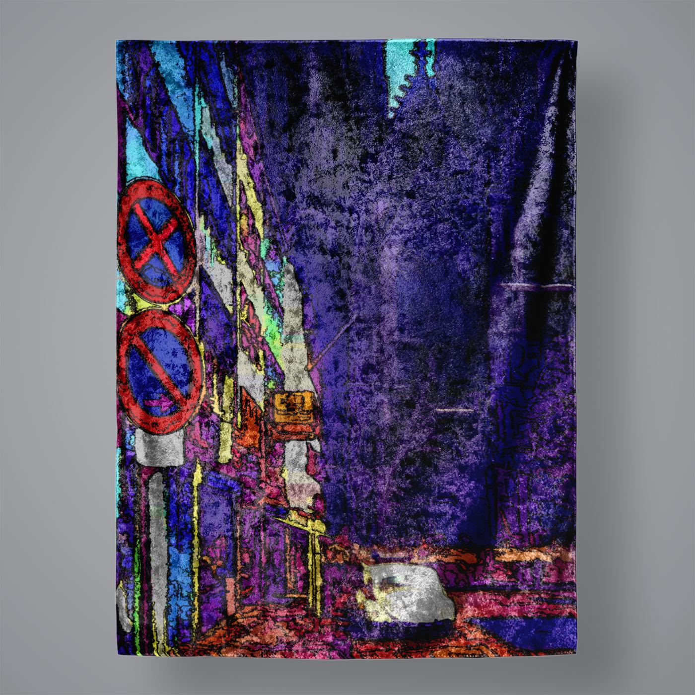 Psychedelic Cathedral Large Velvet Wall Tapestry