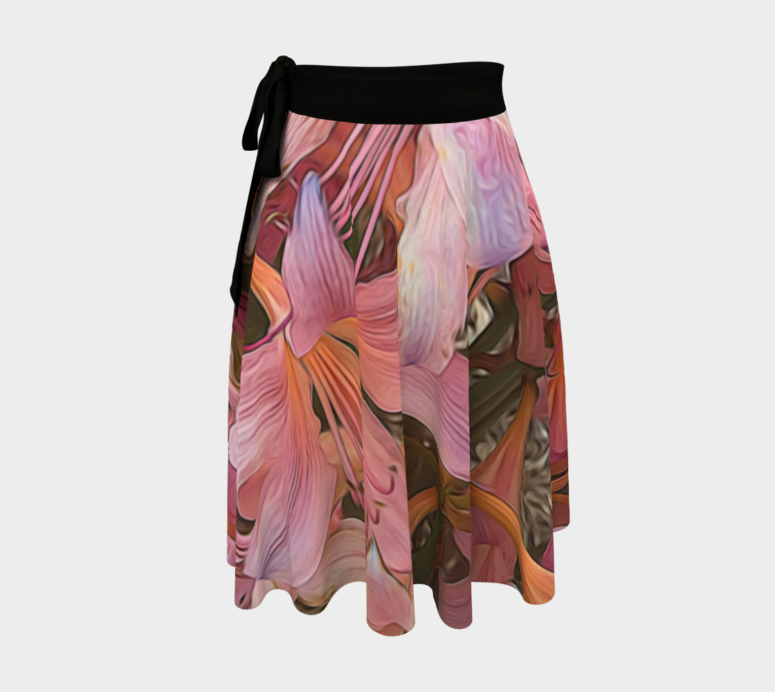 Pink Amaryllis Wrap Skirt