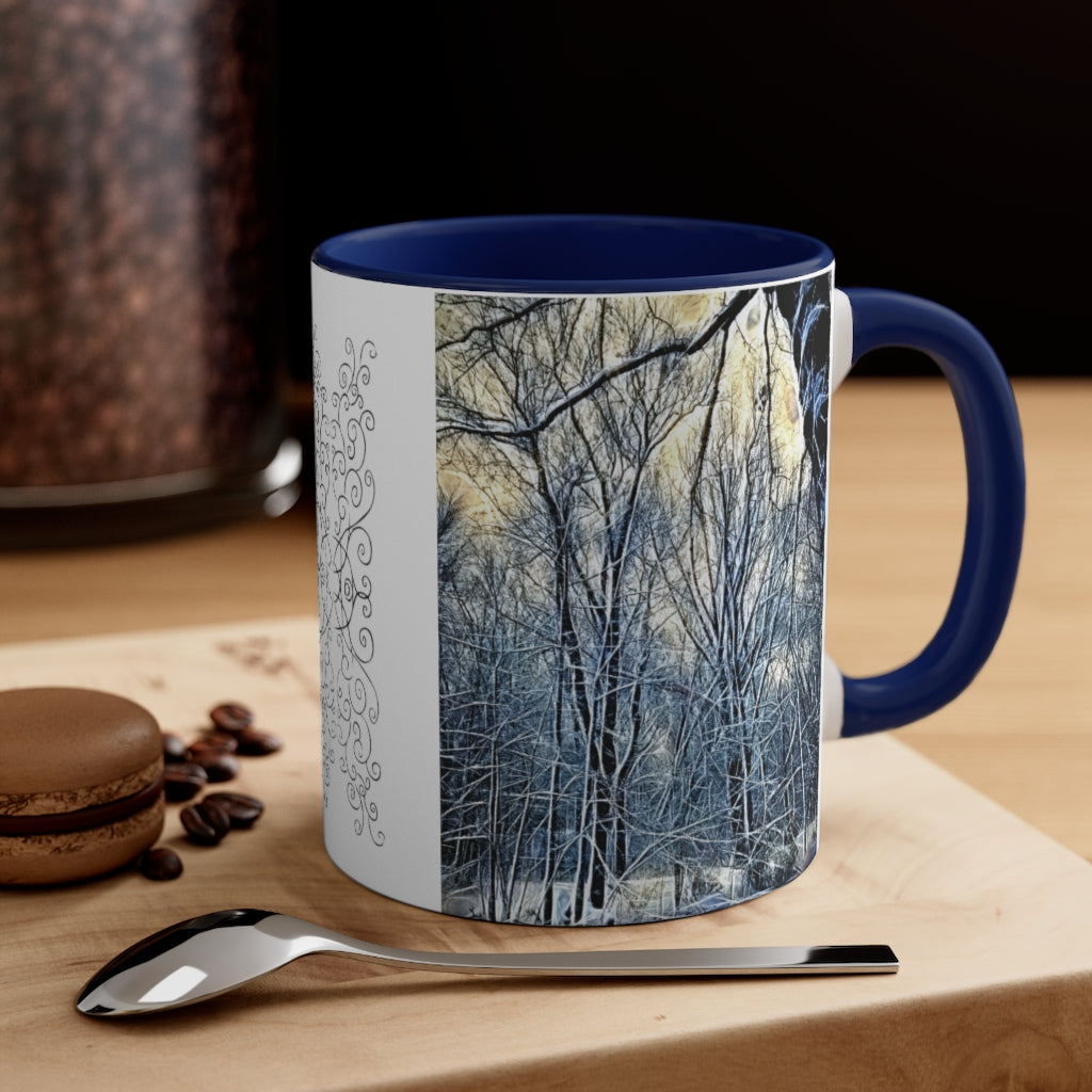 4 Oclock Winter Landscape Accent Coffee Mug, 11oz