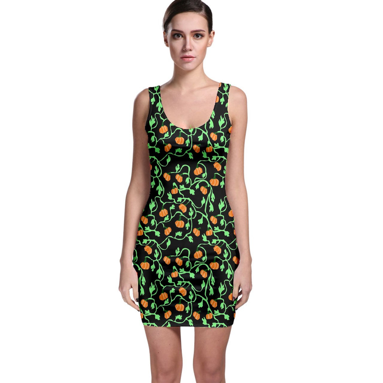 Pumpkin Vines Bodycon Dress