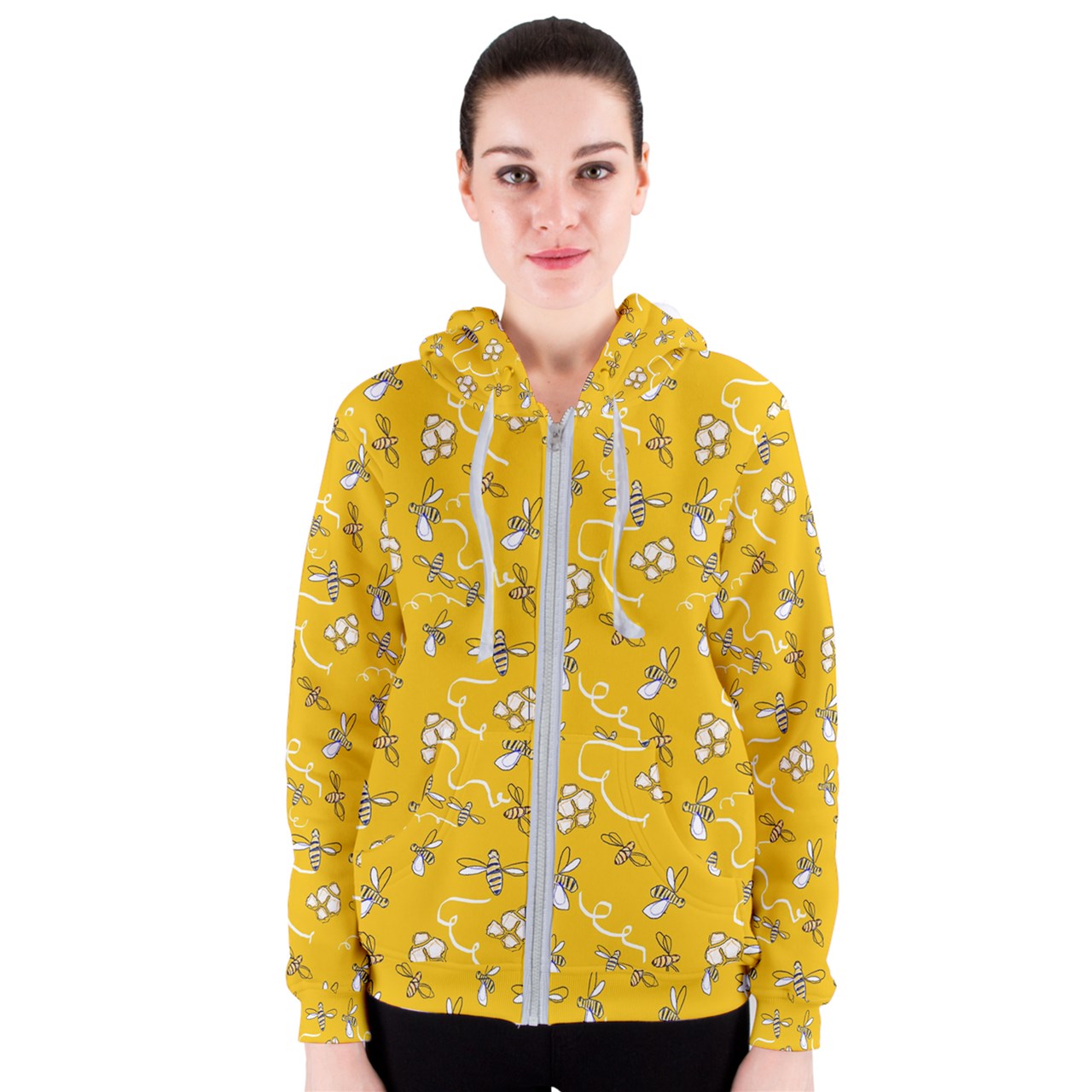 Honeybees Women's Zipper Hoodie