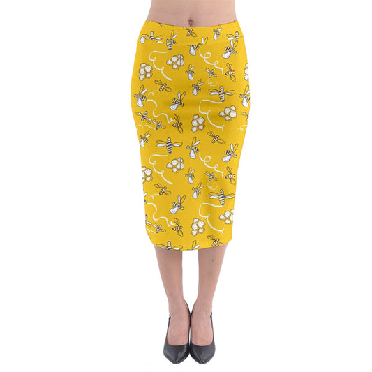 Honeybees Midi Pencil Skirt