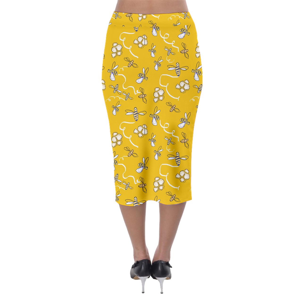 Honeybees Midi Pencil Skirt