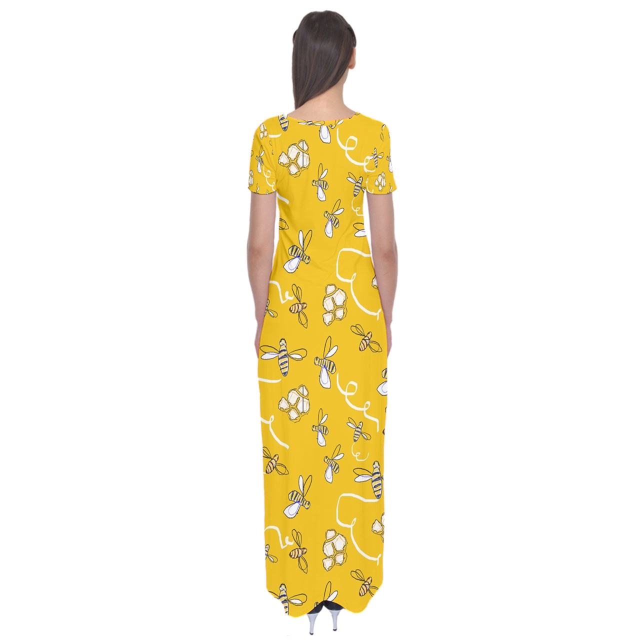 Honeybees Short Sleeve Maxi Dress