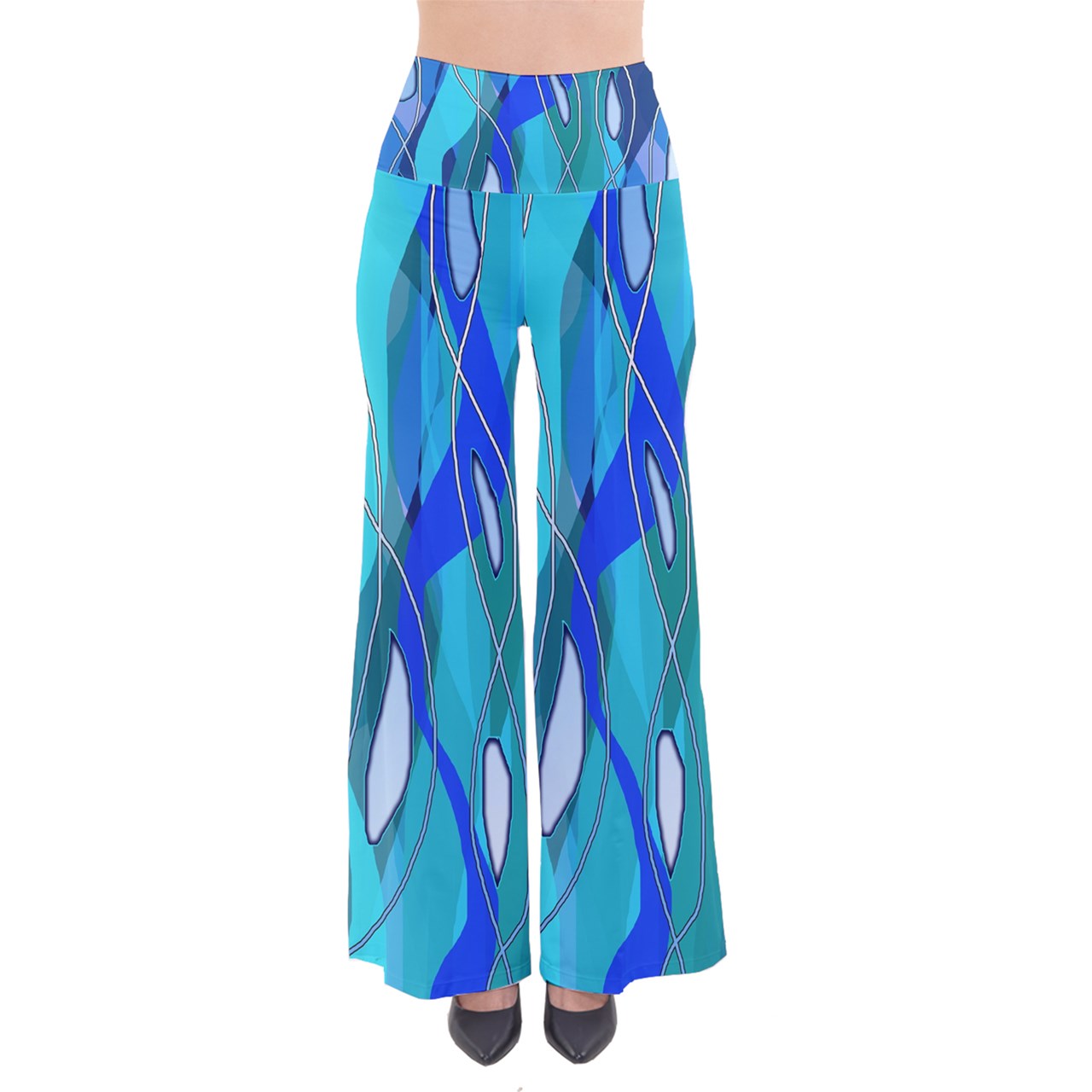 Wavy Blue So Vintage Palazzo Pants