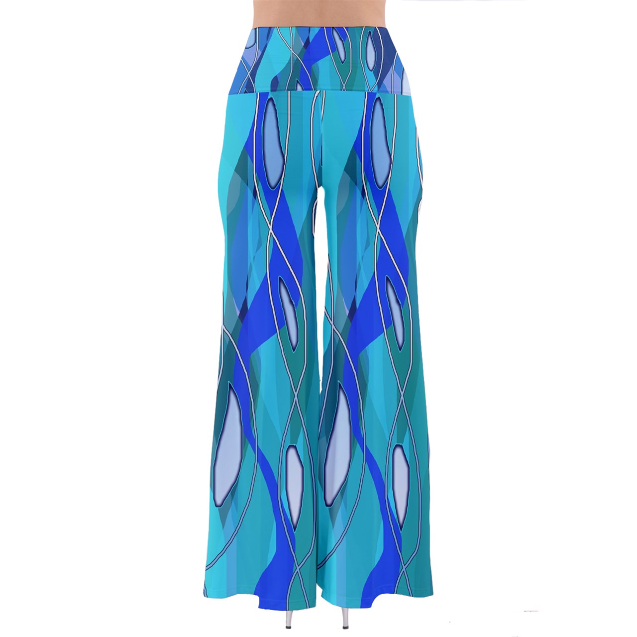 Wavy Blue So Vintage Palazzo Pants