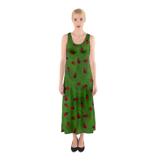 Ladybugs  Sleeveless Maxi Dress