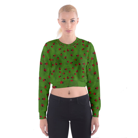 Ladybugs  Cropped Sweatshirt