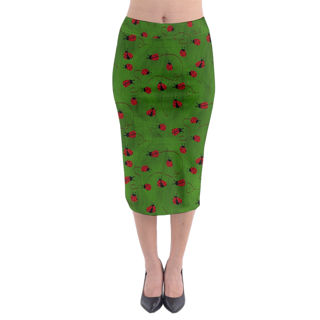 Ladybugs  Midi Pencil Skirt