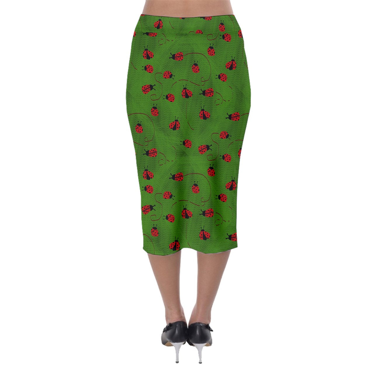 Ladybugs  Midi Pencil Skirt