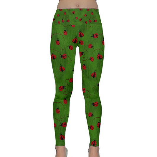 Ladybugs  Lightweight Velour Classic Yoga Leggings