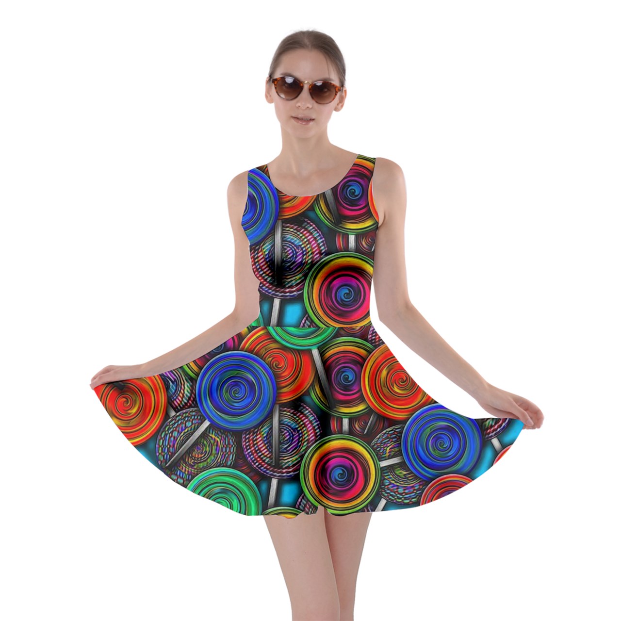 Colorful lolipops Skater Dress