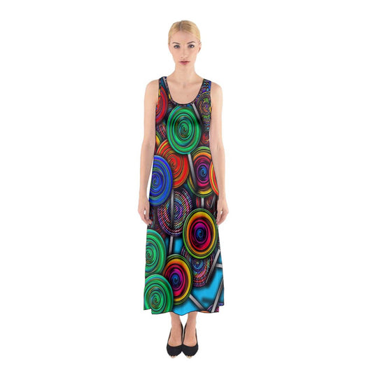 Colorful lolipops Sleeveless Maxi Dress