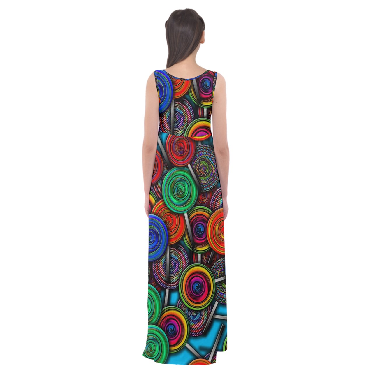 Colorful lolipops Empire Waist Maxi Dress
