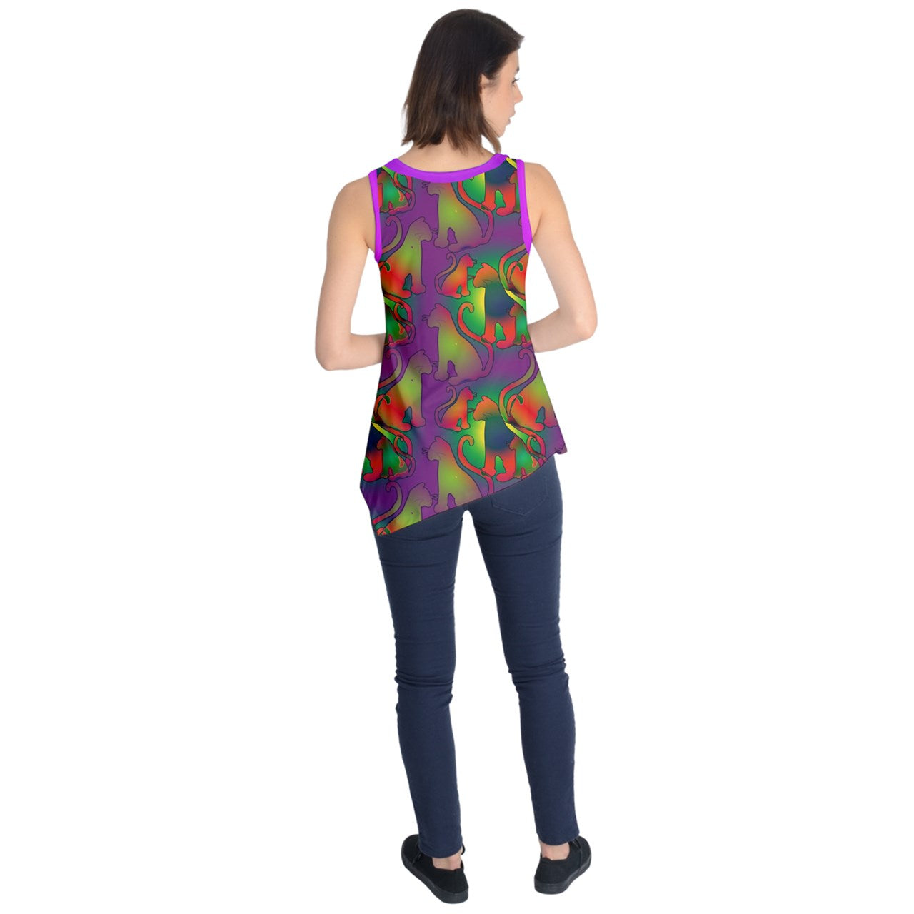 Abstract Cats Sleeveless Tunic