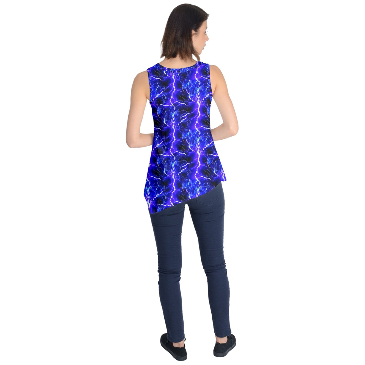 Blue Lightning Sleeveless Tunic