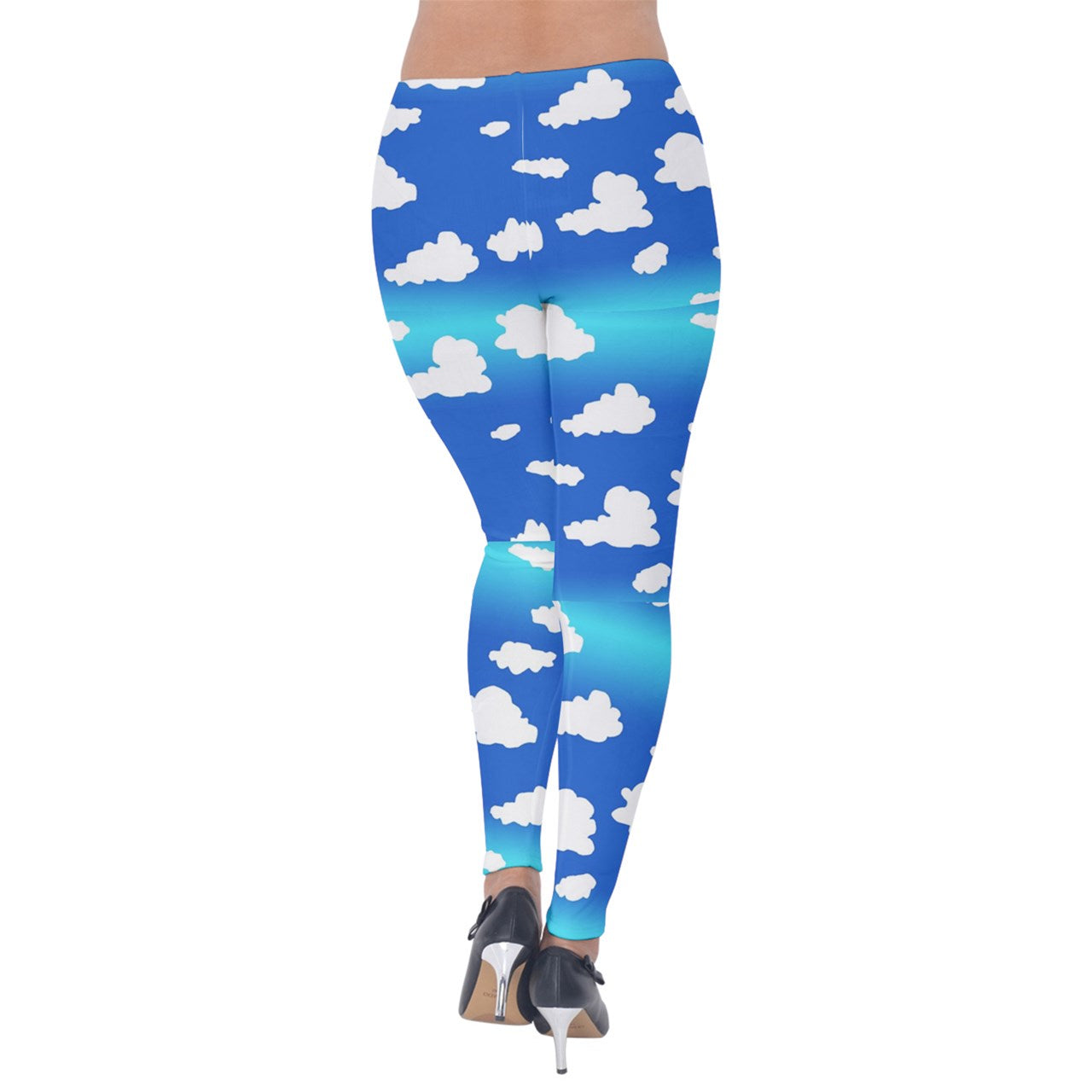 Clouds Pattern Velvet Leggings