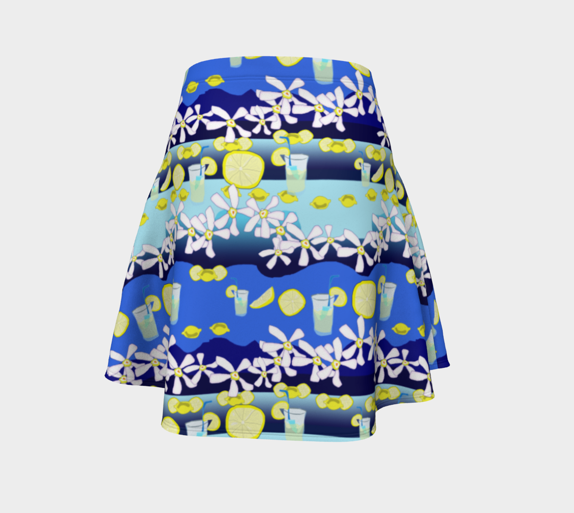Lemonade Pattern Flare Skirt