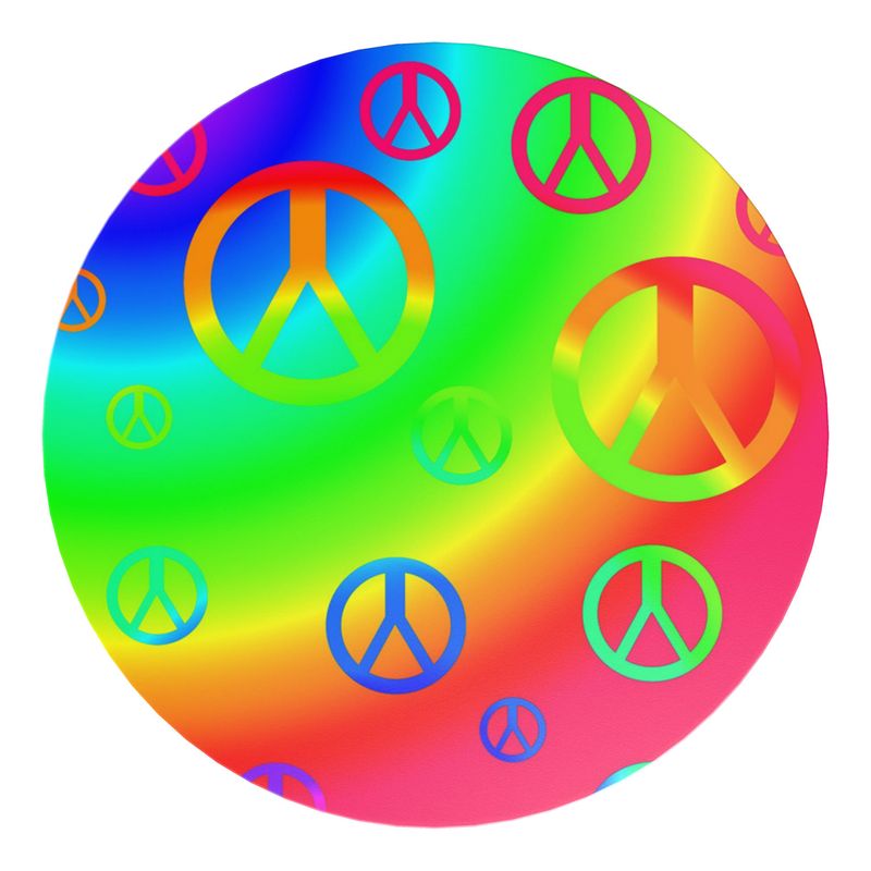 Rainbow Peace Sign Coffee Table