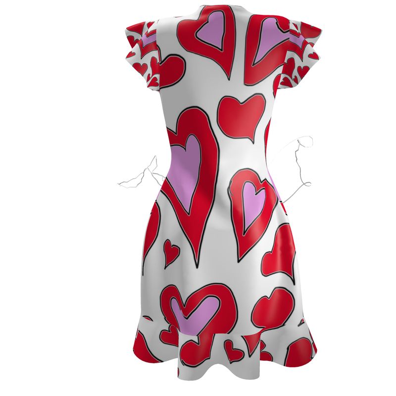 Hearts Drawing Tea Dress