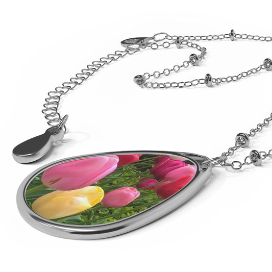 Home Chicago Tulips Oval Necklace