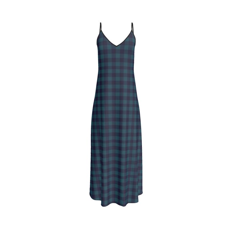 Blue Gingham Slip Dress