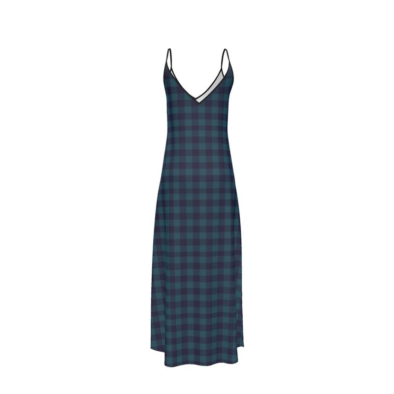 Blue Gingham Slip Dress