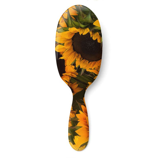 Sunflower Basket Hairbrush