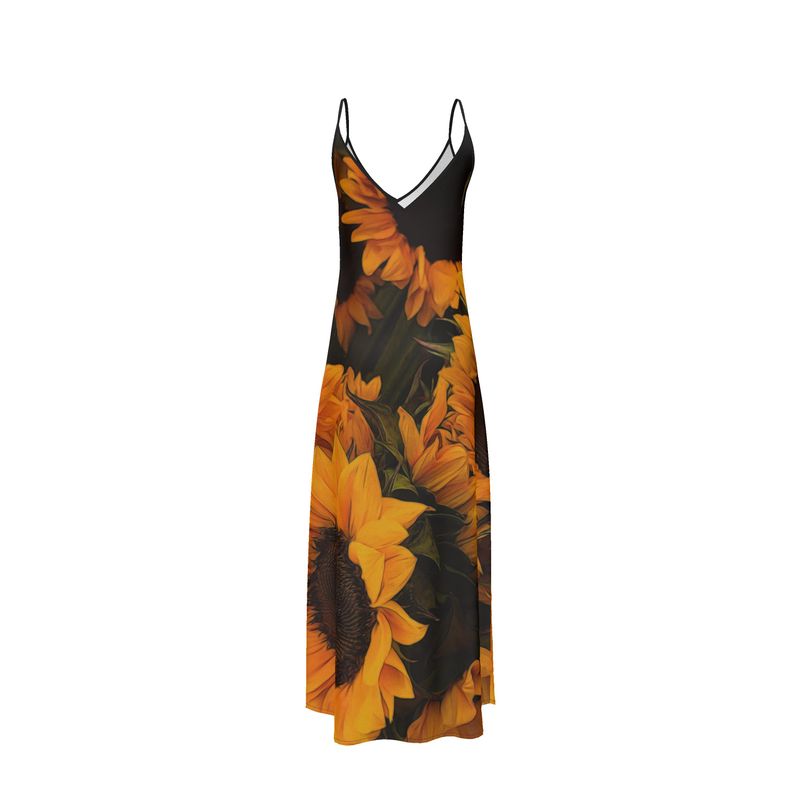 Sunflower Basket Slip Dress