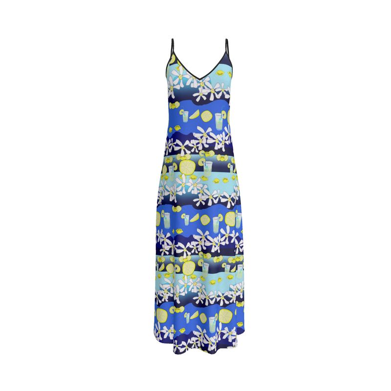 Lemonade Pattern Slip Dress