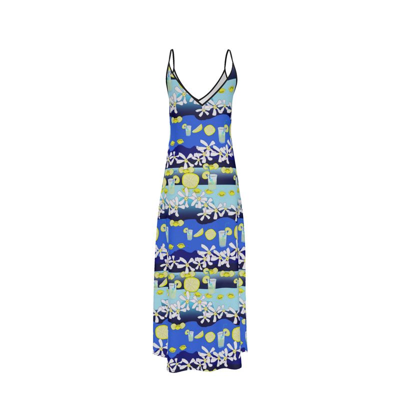 Lemonade Pattern Slip Dress